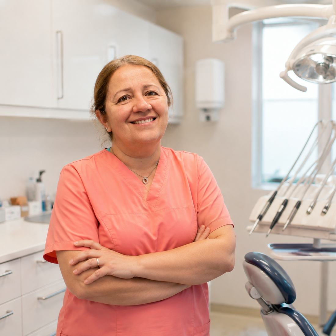 Parvaneh Monemy, tannlege ved klinikken på Sistranda på Frøya