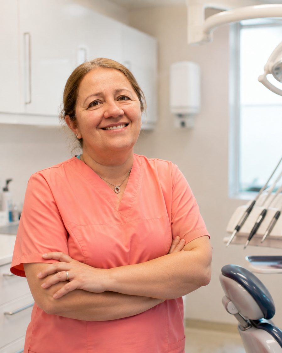Parvaneh Monemy i behandlingsrommet ved tannklinikken på Sistranda